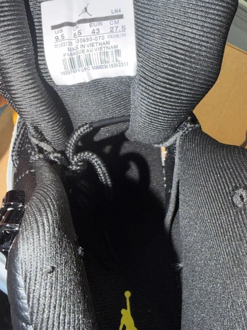 Jordan Men’s High-Top Sneakers — Black & Yellow